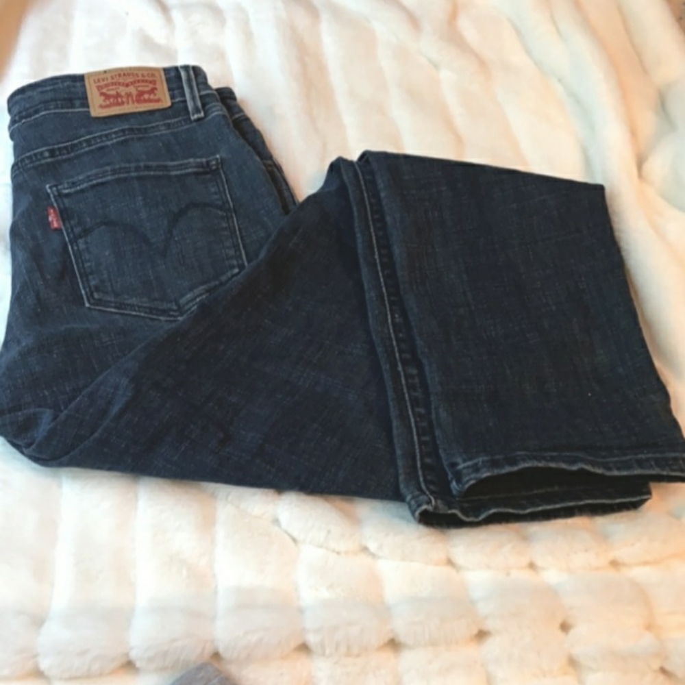 Levi's Embroidered Mid Rise Skinny Jeans Floral